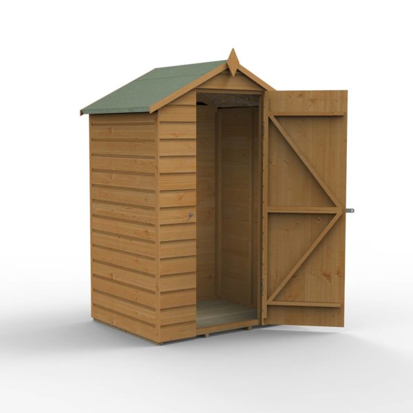 Forest Garden 4x3 Shiplap Dip Treated Apex Shed (No Window)