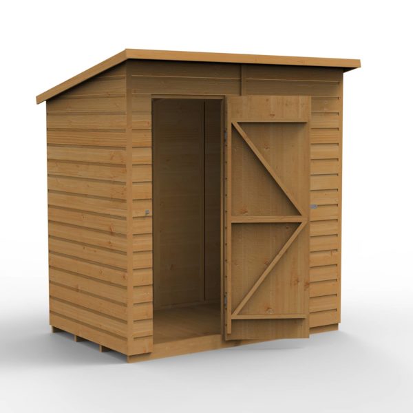 Forest Garden 6x4 Shiplap Dip Treated Pent Shed (No Window / Installation Included)