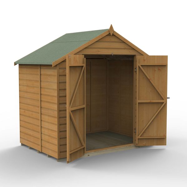 Forest Garden 7x5 Shiplap Dip Treated Apex Shed With Double Door (No Window)