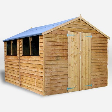 Mercia 8' 1" x 11' 8" Apex Shed - Budget Dip Treated Overlap