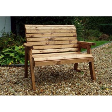 Scandinavian Redwood Garden Bench by Charles Taylor - 2 Seats