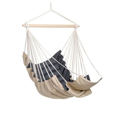 California Sand Padded Hammock Chair - Two Tone Cream & Grey