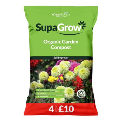 60 x SupaGrow Organic Garden Compost 50 Litre