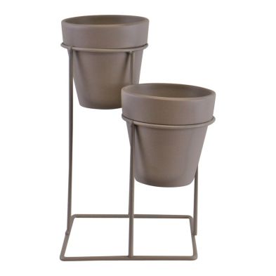 Potting Shed Small Double Planter On Stand, Grey