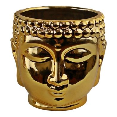 Buddha Planter Ceramic Gold - 12cm