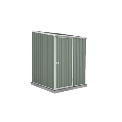 Absco Space Saver 4' 11" x 4' 11" Pent Shed Steel Pale Eucalyptus - Classic