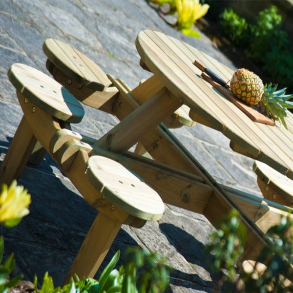 Alexander Rose Pine Gleneagle Round Picnic Table