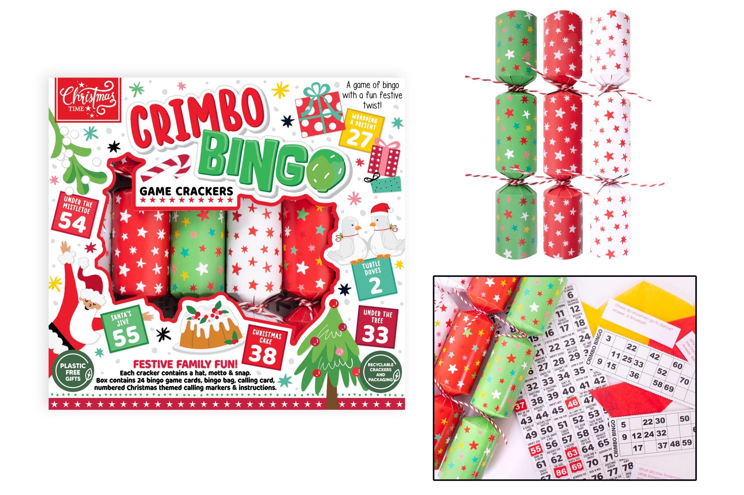 Christmas Time Bingo Game Crackers