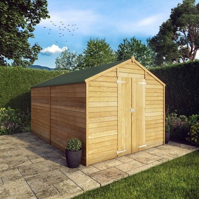 Mercia 11' 8" x 8' Apex Shed - Budget 8mm Cladding Overlap