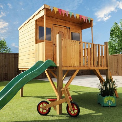 Mercia 12' 2" x 6' 5" Pent Children's Playhouse - Premium Dip Treated Shiplap