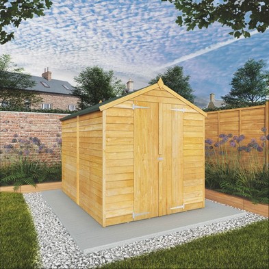 Mercia 7' 10" x 6' 2" Apex Shed - Budget 8mm Cladding Overlap