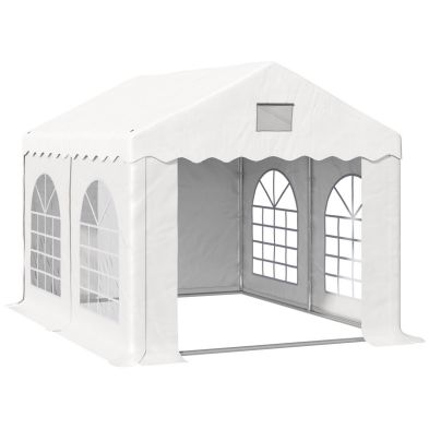 Outsunny 3 X 4 M Marquee Gazebo With Sides Party Tent Canopy & Carport Shelter For Outdoor Event Wedding White