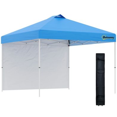 Outsunny 3X3(M) Pop Up Gazebo With 1 Side And Roller Bag
