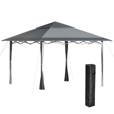Outsunny 4 X 4M Pop-Up Gazebo Double Roof Canopy Tent With Uv Proof