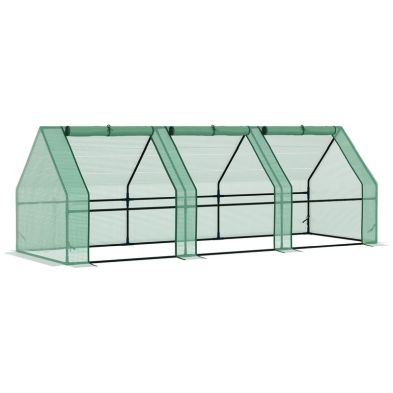 Outsunny Polytunnel Greenhouse Steel Frame Xs Size