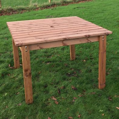 Scandinavian Redwood Garden Square Table by Charles Taylor