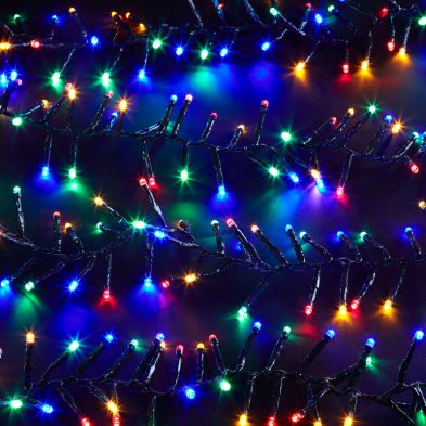 String Cluster Christmas Lights Multifunction Multicolour Outdoor 1000 LED - 10m by Astralis