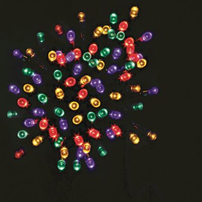 String Fairy Christmas Lights Multicolour Indoor 100 LED - 9.9m