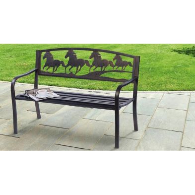 Horse Design Garden Bench by Greenhurst - 2 Seats