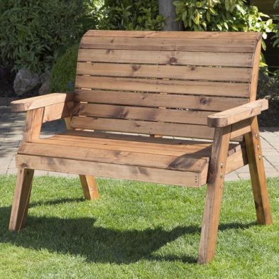 Scandinavian Redwood Garden Bench by Charles Taylor - 2 Seater
