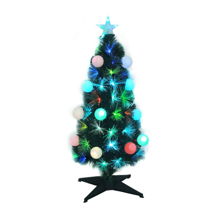 3 Foot Fibre Optic Christmas Tree Artificial - Fibre Optic Multicoloured