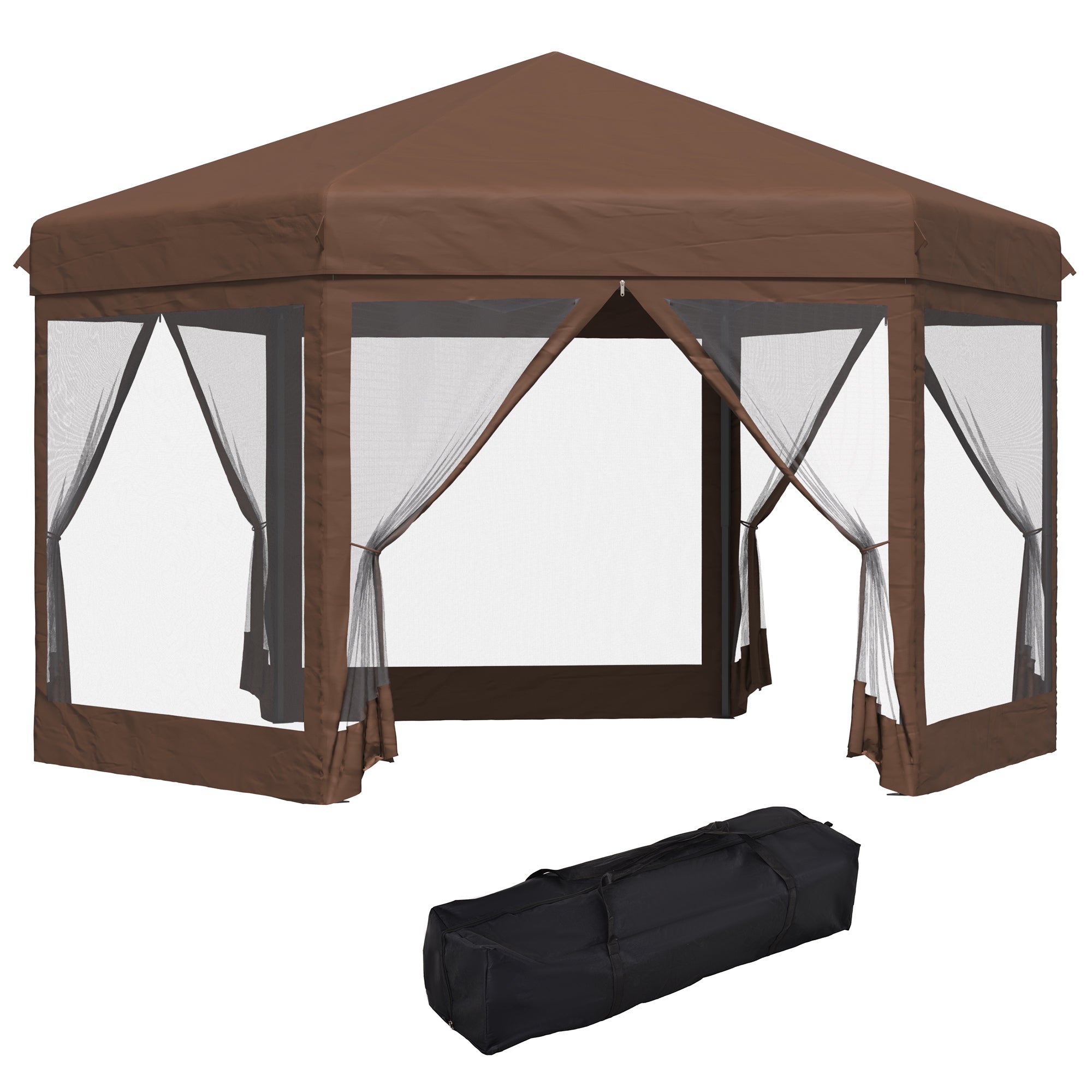 3m x 3.5m Hexagonal Pop Up Gazebo