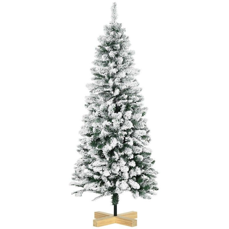 5 Foot Christmas Tree Artificial - White Frosted Green 426 Tips