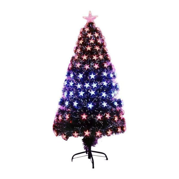 5 Foot Fibre Optic Christmas Tree Artificial - with LED Lights Multicoloured