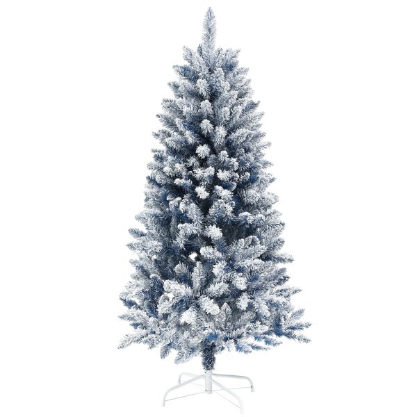 5ft Christmas Tree Artificial - White Frosted Green 450 Tips