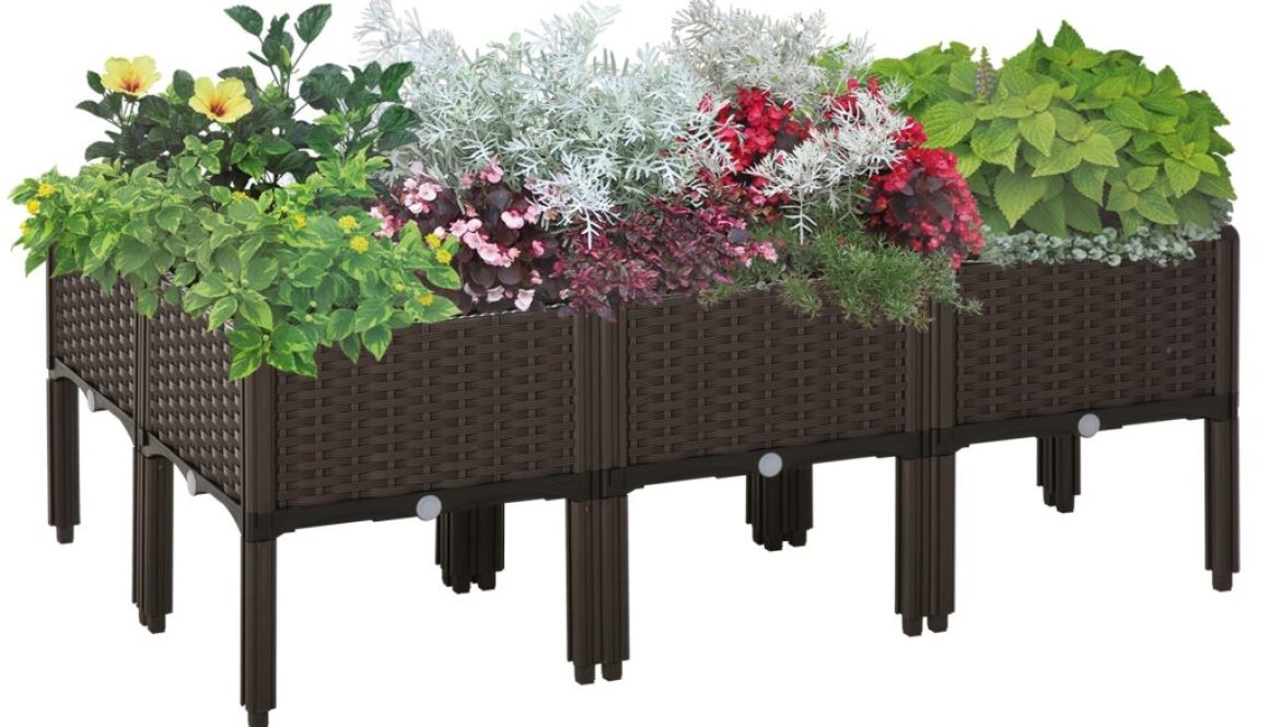 6-piece Lightweight Raised Flower Bed Free Combination Grow Box