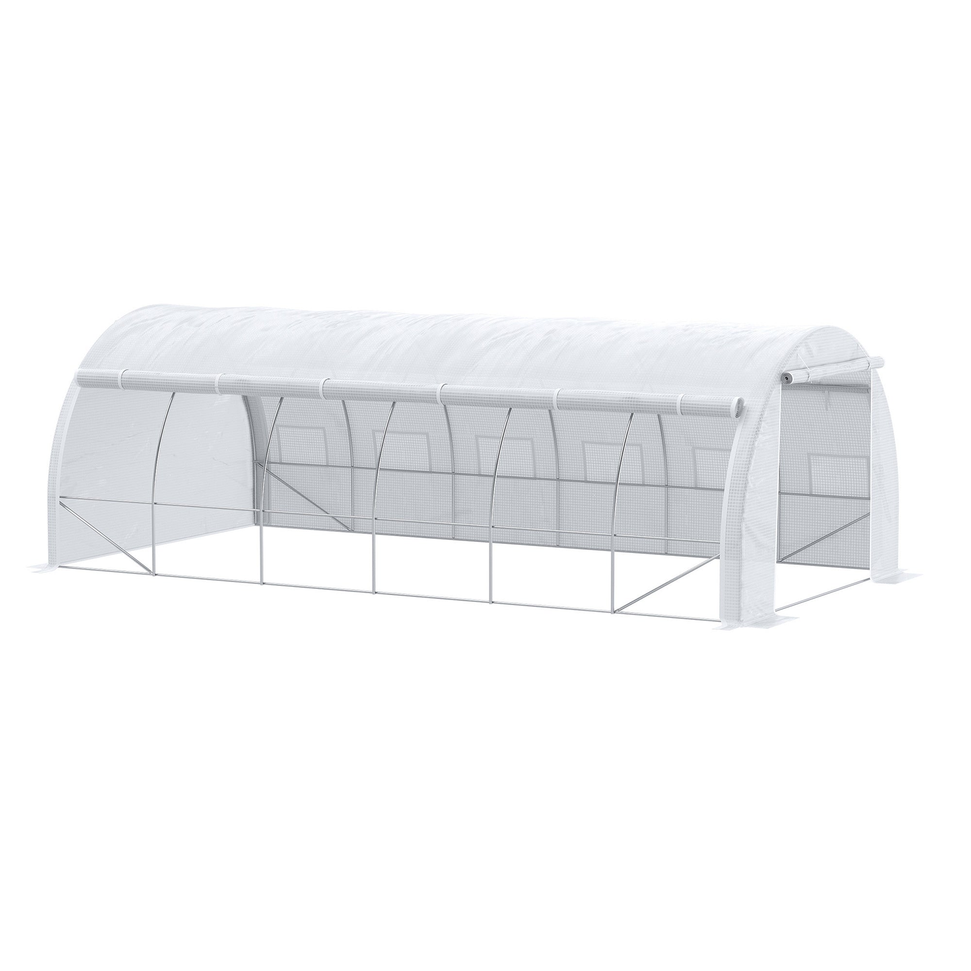 6 x 3 x 2 m Polytunnel Greenhouse