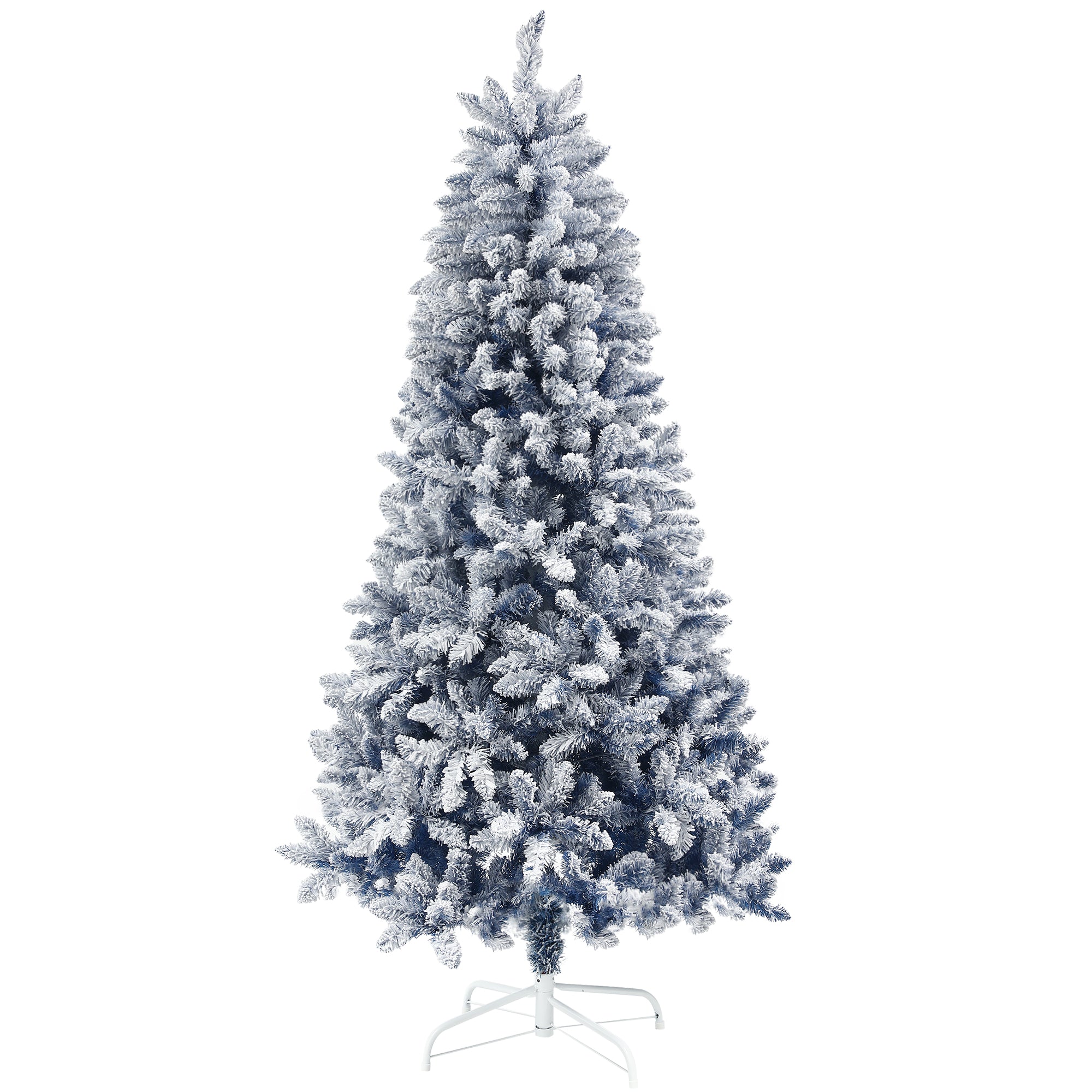 6ft Christmas Tree Artificial - White Frosted Green 700 Tips