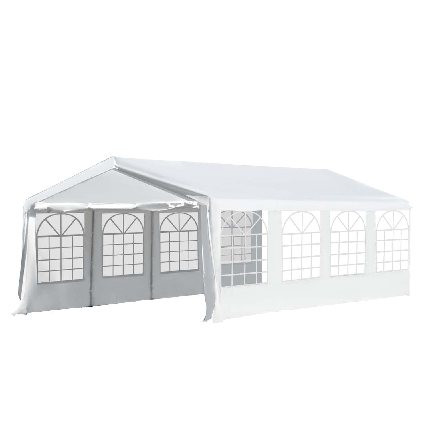 8m x 4m Garden Gazebo Marquee Party Tent Wedding Portable Garage Carport Event shelter Car Canopy Outdoor Heavy Duty Steel Frame Waterproof Rot Resistant