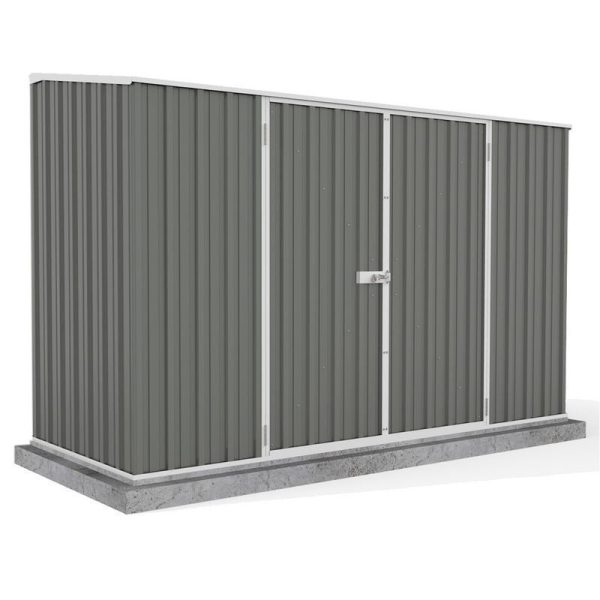 Absco 9' 10" x 4' 11" Pent Shed Steel Grey - Classic