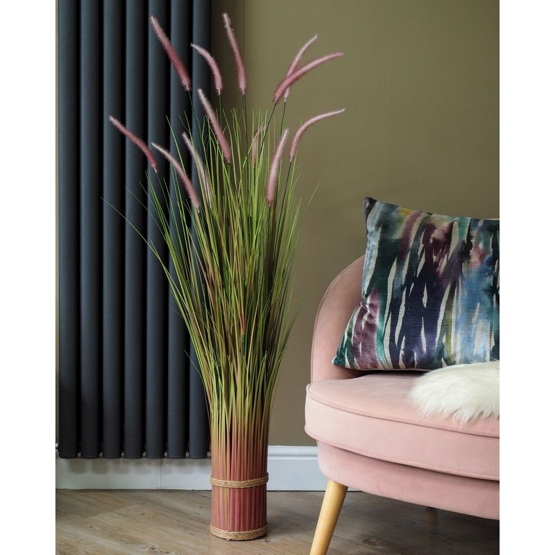 Artificial Flower Bouquet Lilac Grass Tails 120cm