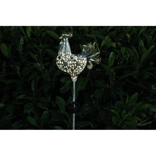 Cockeral Solar Garden Stake Light Decoration 10 Warm White LED - 91cm by Bright Garden