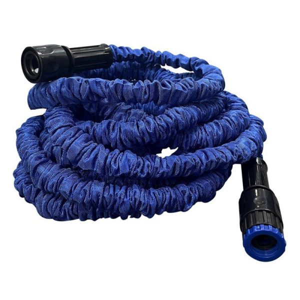 Expandable Garden Hose Blue With Connectors - 15m