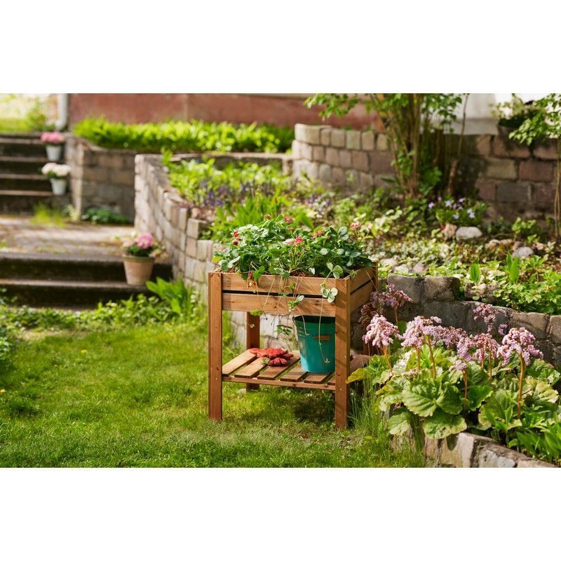 Four Section Raised Planter - Brown by EKJU