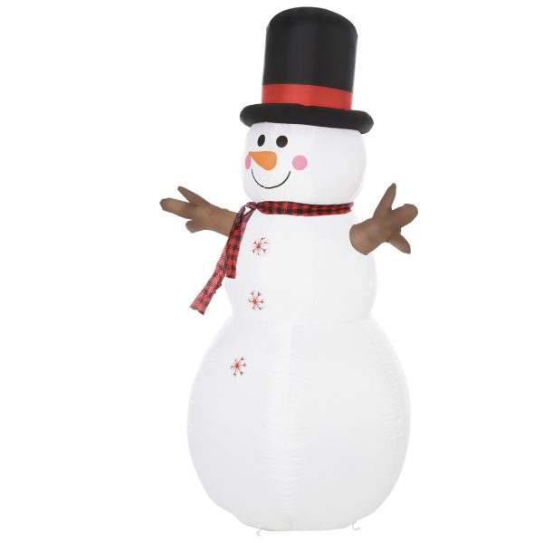 Homcom 6 Foot LED Polyester Outdoor Christmas Inflatable Snow Man