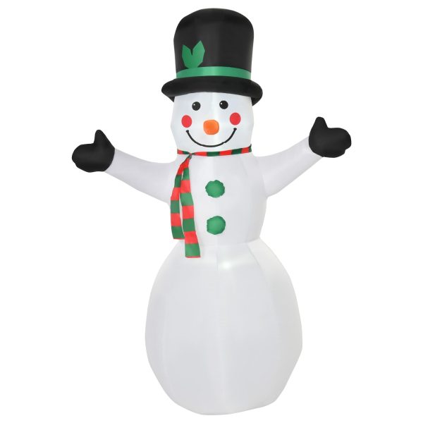 Homcom 6.5 Foot Inflatable Snowman LED Christmas Xmas Air Blown Holiday Decoration Outdoor Garden Decor