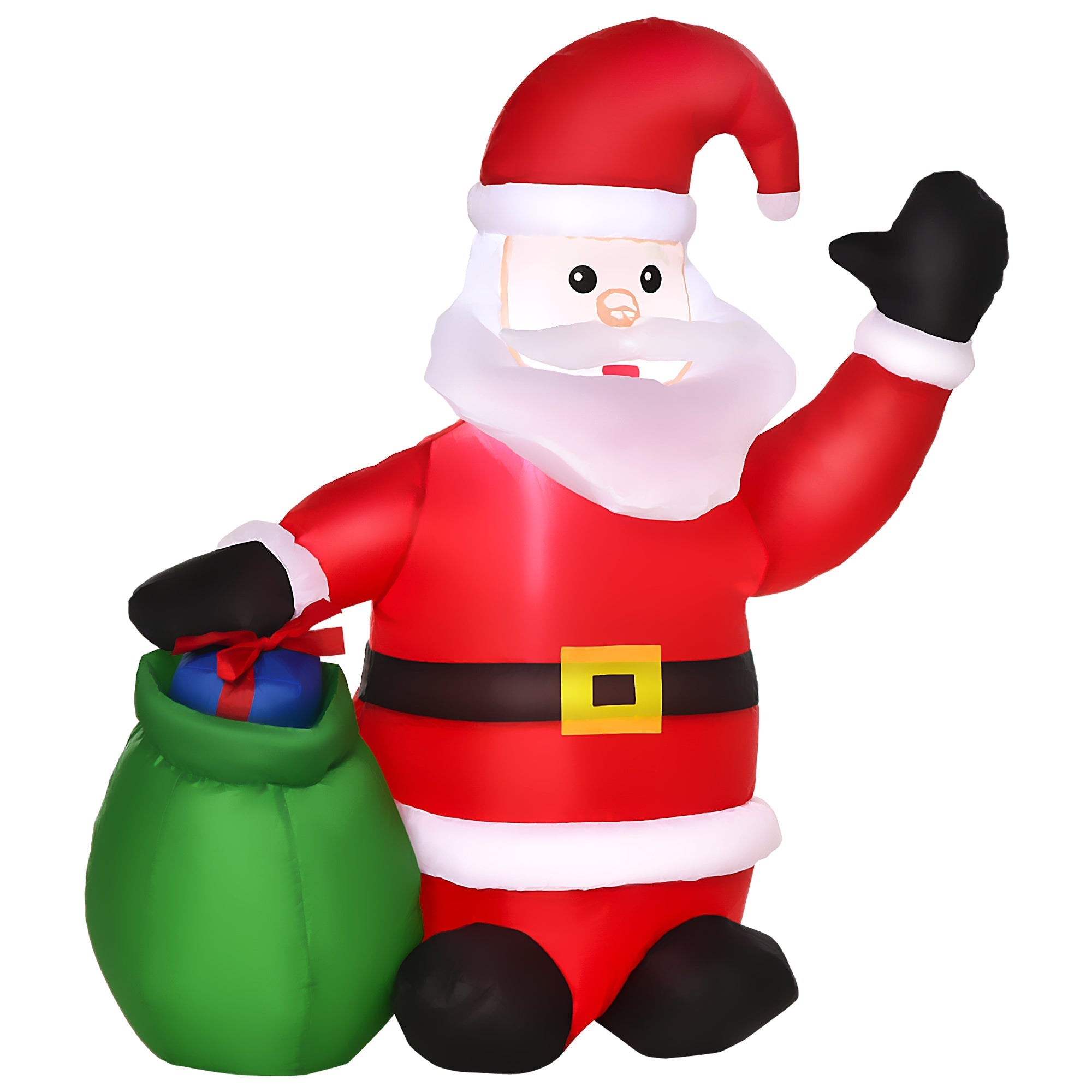 Homcom Inflatable Blow up Christmas Santa Claus 4 Foot LED Yard Holiday Decoration