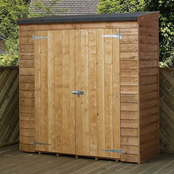 Mercia 5' 11" x 2' 9" Pent Shed - Budget Dip Treated Overlap