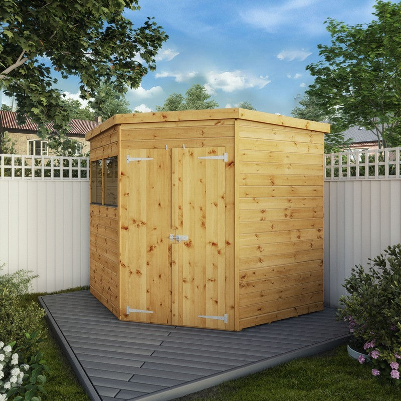 Mercia 6' 5" x 6' 5" Flat Shed - Premium Dip Treated Shiplap