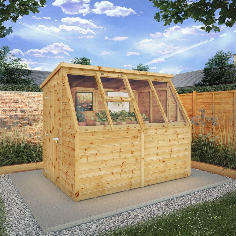 Mercia 8' 2" x 6' 5" Pent Potting Shed - Classic 12mm Cladding Shiplap