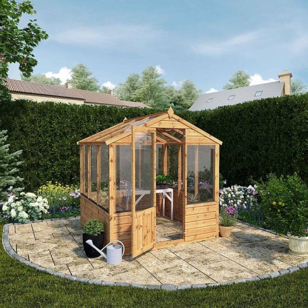 Mercia Evesham 6' 2" x 5' 10" Apex Greenhouse - Premium Dip Treated Shiplap