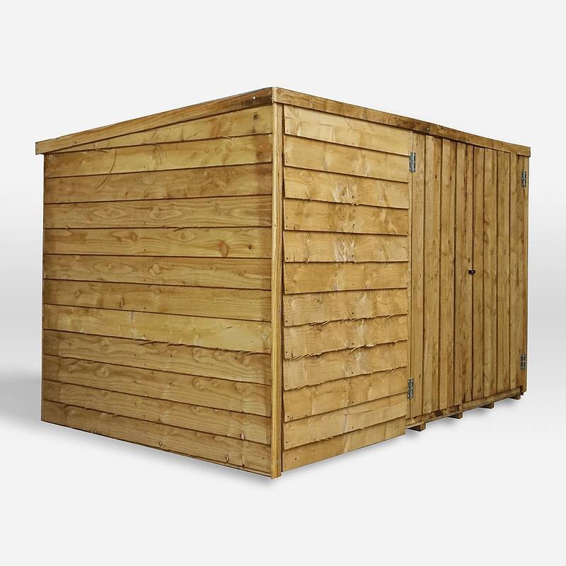 Mercia Garden Storage 3' 2" x 6' 4" Pent Bike Store - Budget Dip Treated Overlap