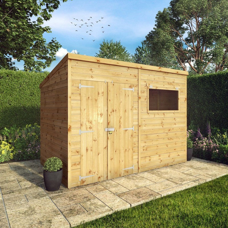 Mercia Premier 10' x 7' 6" Pent Shed - Premium Dip Treated Shiplap