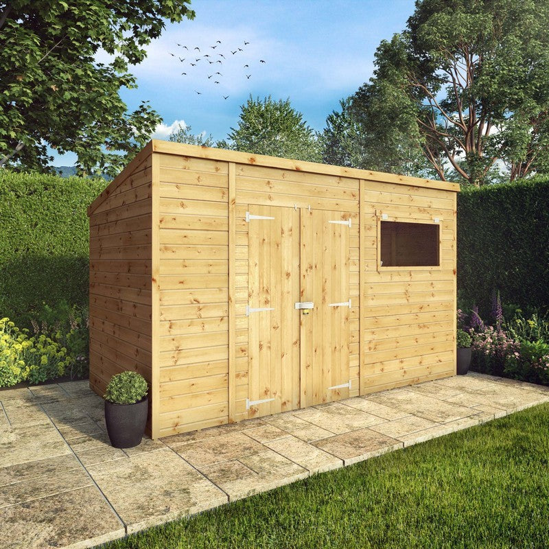 Mercia Premier 12' x 6' Pent Shed - Premium Dip Treated Shiplap