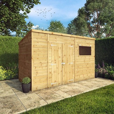 Mercia Premier 12' x 7' 10" Pent Shed - Premium Dip Treated Shiplap