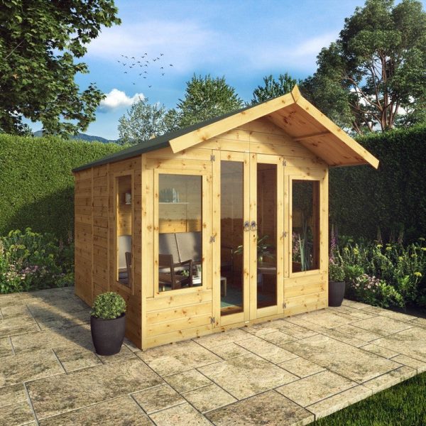 Mercia Sussex 10' x 8' 2" Apex Summerhouse - Classic 12mm Cladding Tongue & Groove